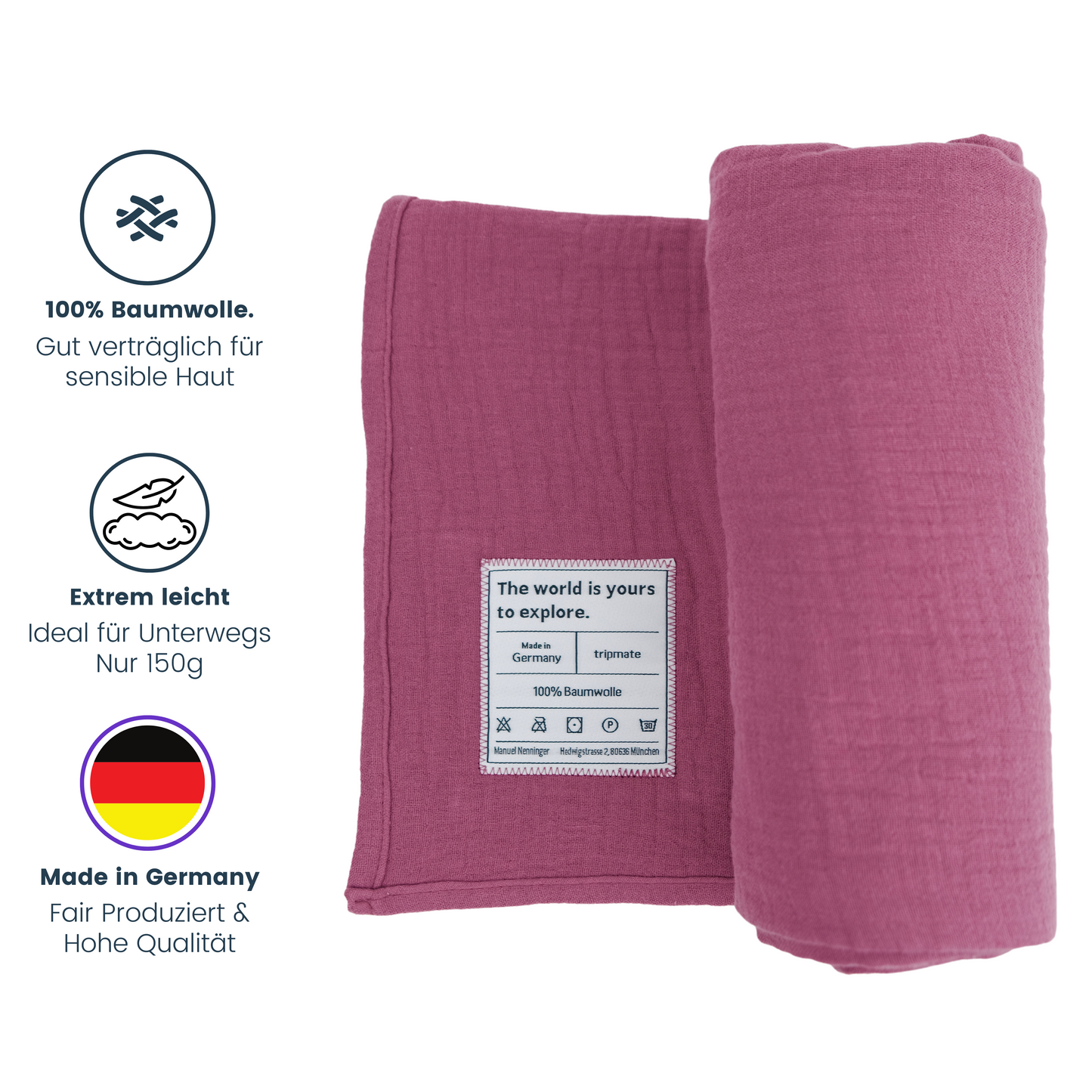 B-Ware - Reisehandtuch aus 100% Baumwolle