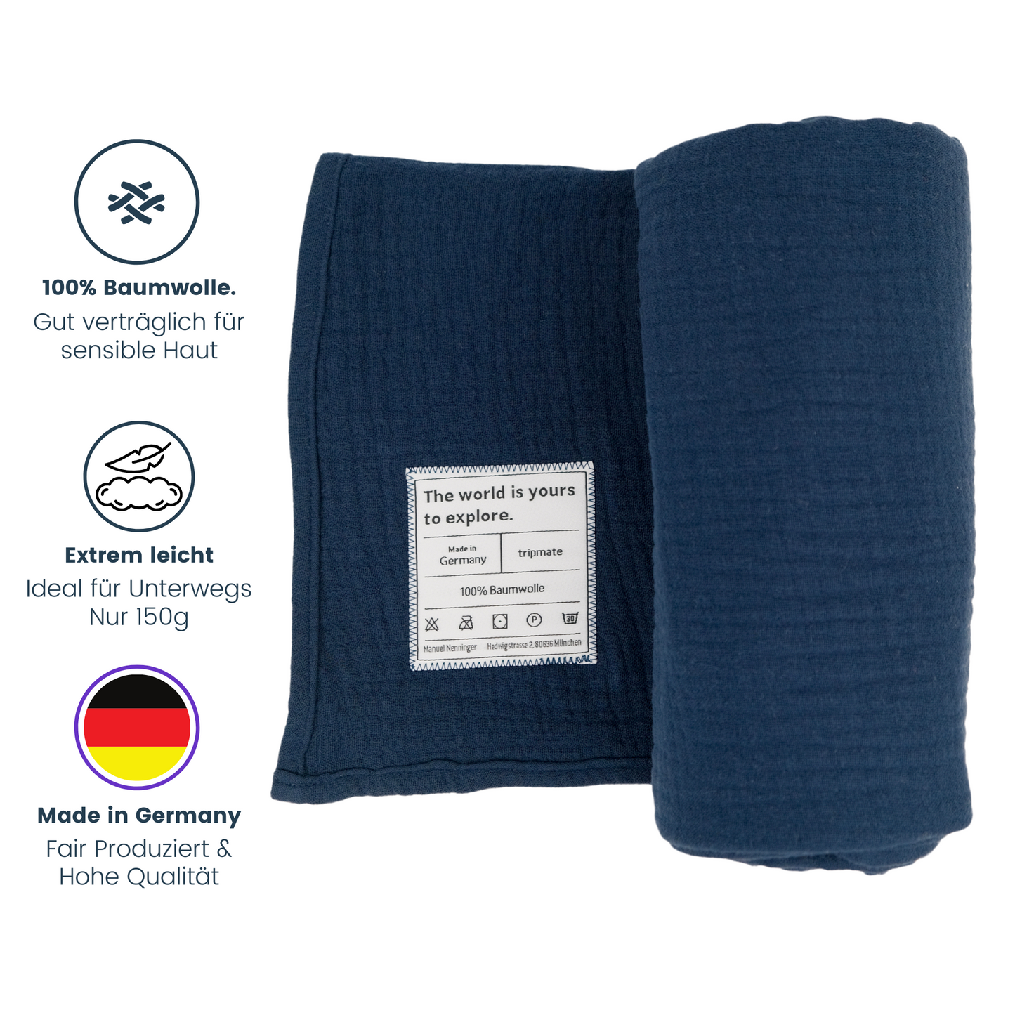 B-Ware - Reisehandtuch aus 100% Baumwolle